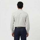 Men's Grey Classic Formal Shirt, Light Grey, small