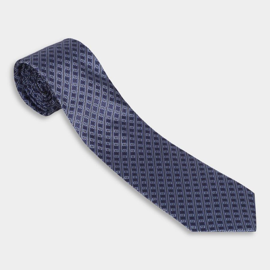 Men's Tie, नेवी ब्लू, large