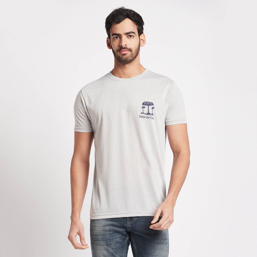 Round Neck T-Shirt, Light Grey, large image number null