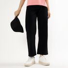 Women's Jet Black Wide-Leg High-Rise Jeans, Black, small image number null