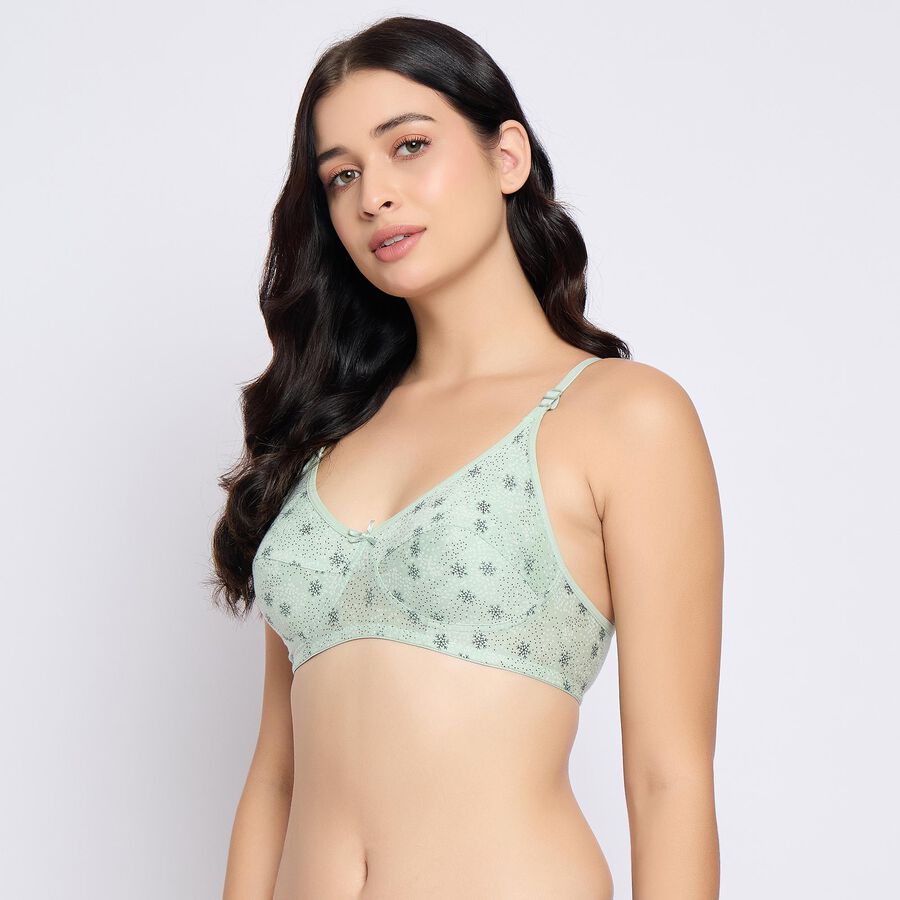 Ladies'100% Cotton Bra, Light Green, large image number null