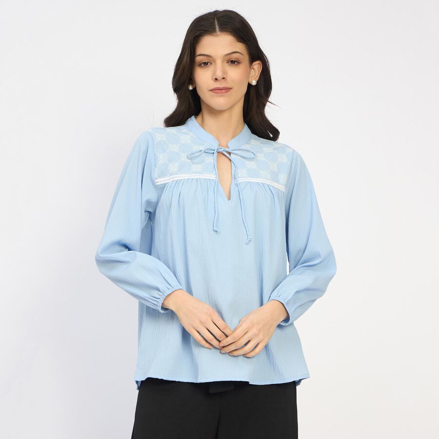Ladies' Top, हल्का नीला, large
