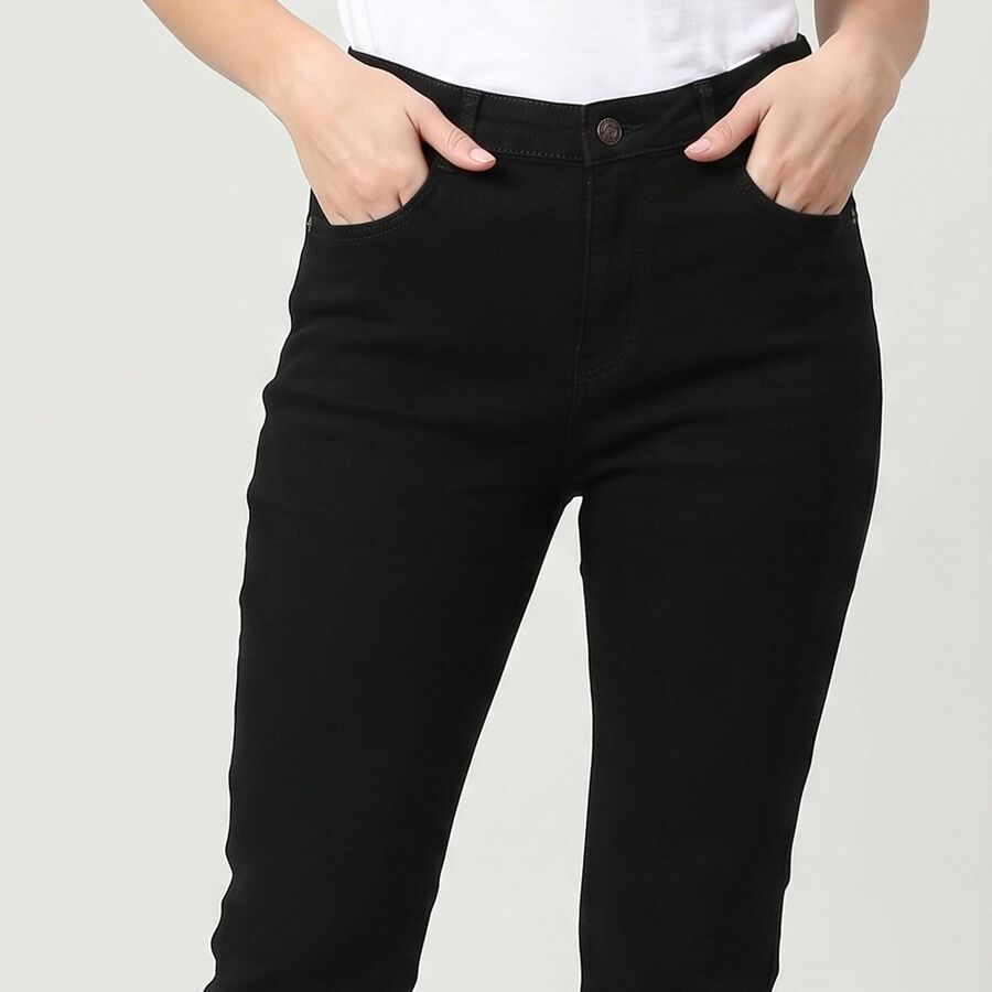 Women's Black Bootcut Fit Jeans, Black, large