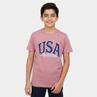 Boys' Half Sleeves T-Shirt, Pink, small