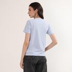 Women's Light Blue Round Neck Classic T-Shirt, Light Blue, small