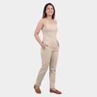 Women's Beige Cotton Scoop Neck Classic Slips, गहरा पीला, small