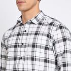 Men's 100% Cotton Casual Shirt , सफ़ेद, small