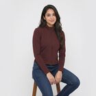 Women's Wine High Neck Windbreaker Jacket, Wine, small