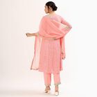 Women's Soft Peach Pink Round Neck Embroidered Anarkali Kurta, Light Pink, small image number null