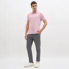 Men's Slim Fit Casual Trousers, Light Grey, small