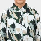 Boys Green Cotton Long Sleeves Regular Fit Casual Shirt, Light Green, small