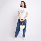 Ladies' Round Neck T-Shirt, सफ़ेद, small