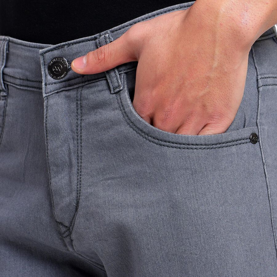 Men's Slim Fit Jeans , Light Grey, large image number null