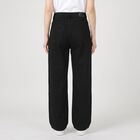 Women's Black Wide Leg Jeans, Black, small