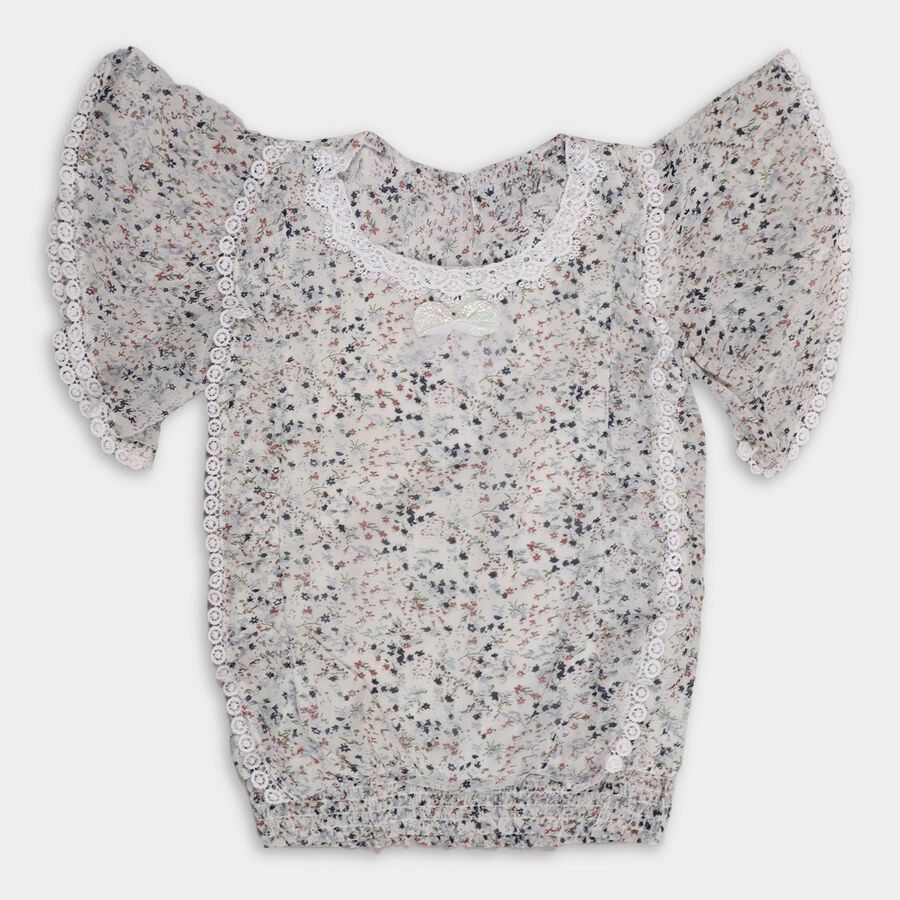 Girls' T-Shirt , ऑफ व्हाइट, large image number null