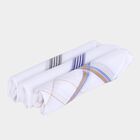 Men's White Checked Pack of 3 Handkerchief, गहरा पीला, small
