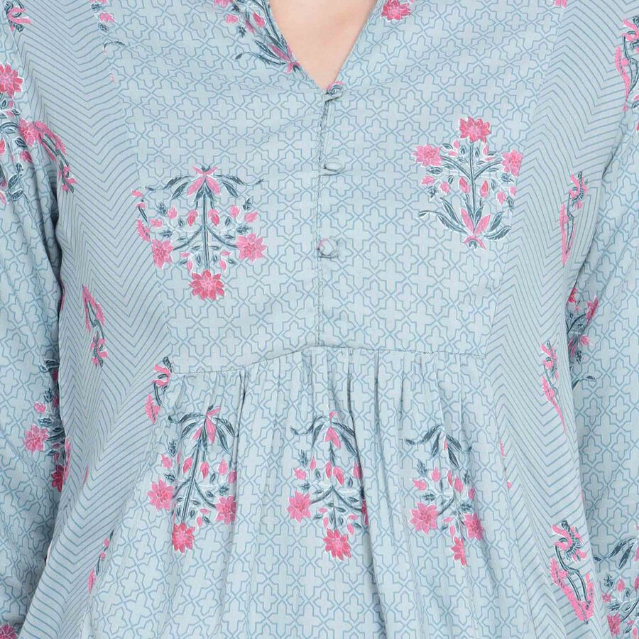 All Over Print Kurta, Light Blue, large image number null