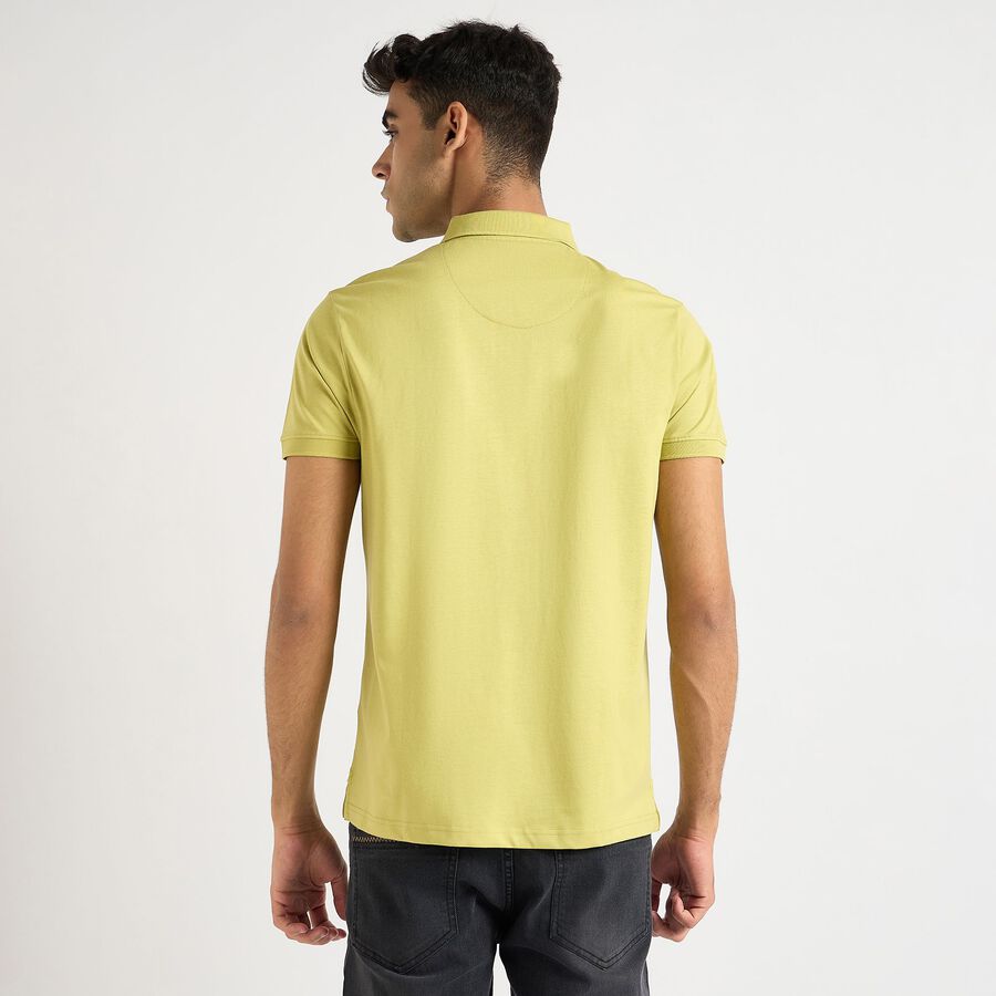 Men's 100% Cotton Collared Half Sleeves T-Shirt, हल्का हरा, large image number null