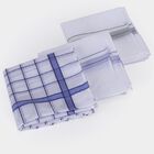 Men's White Patterned Pack of 3 Handkerchief, मध्यम नीला, small