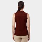 Women's Wine Polo Neck Preppy T-Shirt, Wine, small