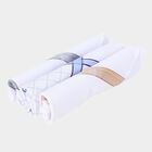 Men White Assorted Printed Pack of 3 Handkerchief, हल्का नीला, small