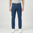 Men's Blue Slim Fit Classic Jeans, Mid Blue, small