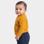 Infants Yellow Crew Neck Pullover, पीला, small