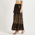 Flared Lehenga Skirt, Black, small image number null