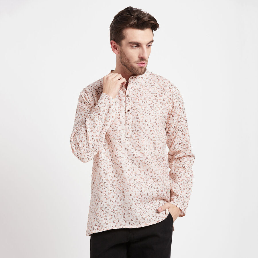 Printed Kurta, Beige, large image number null