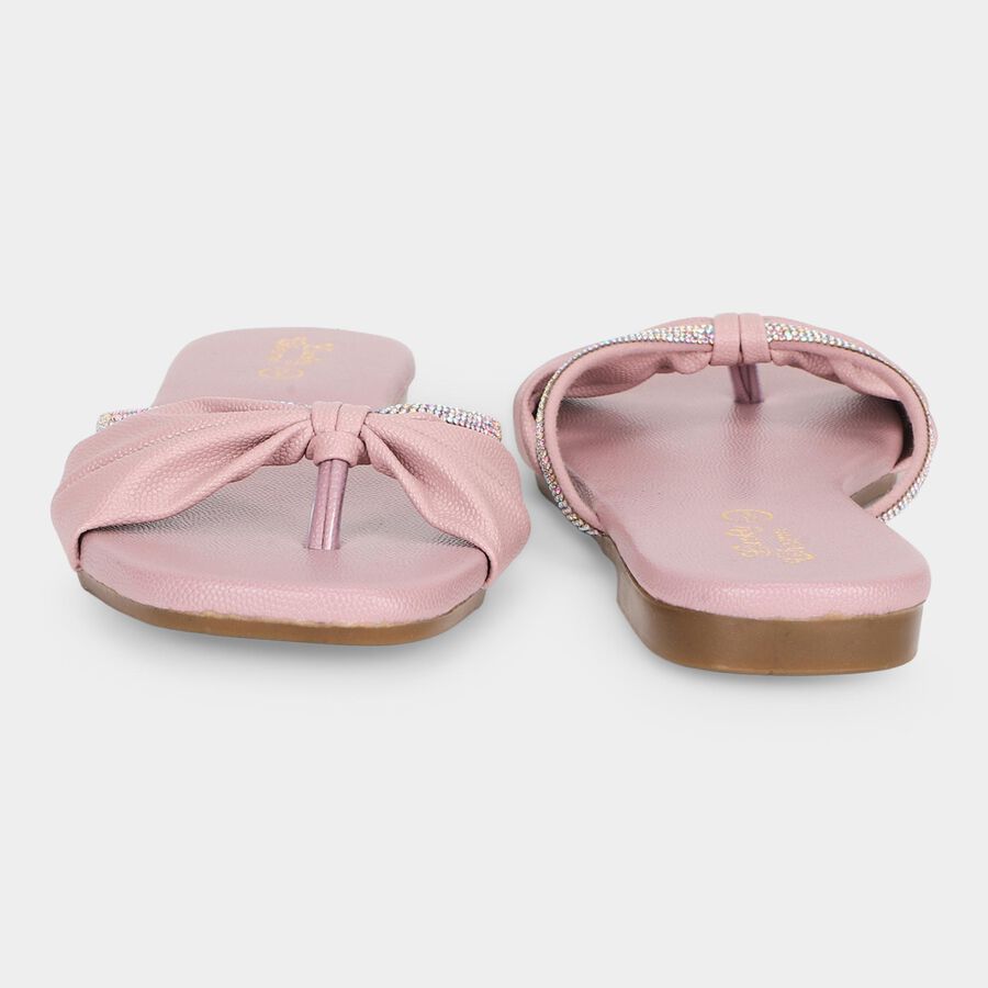 Women's Lilac Bow Strappy Sandals, Lilac, large
