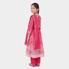 Girls Pink Round Neck Fusion Set Upper and Bottom Set, गुलाबी, small