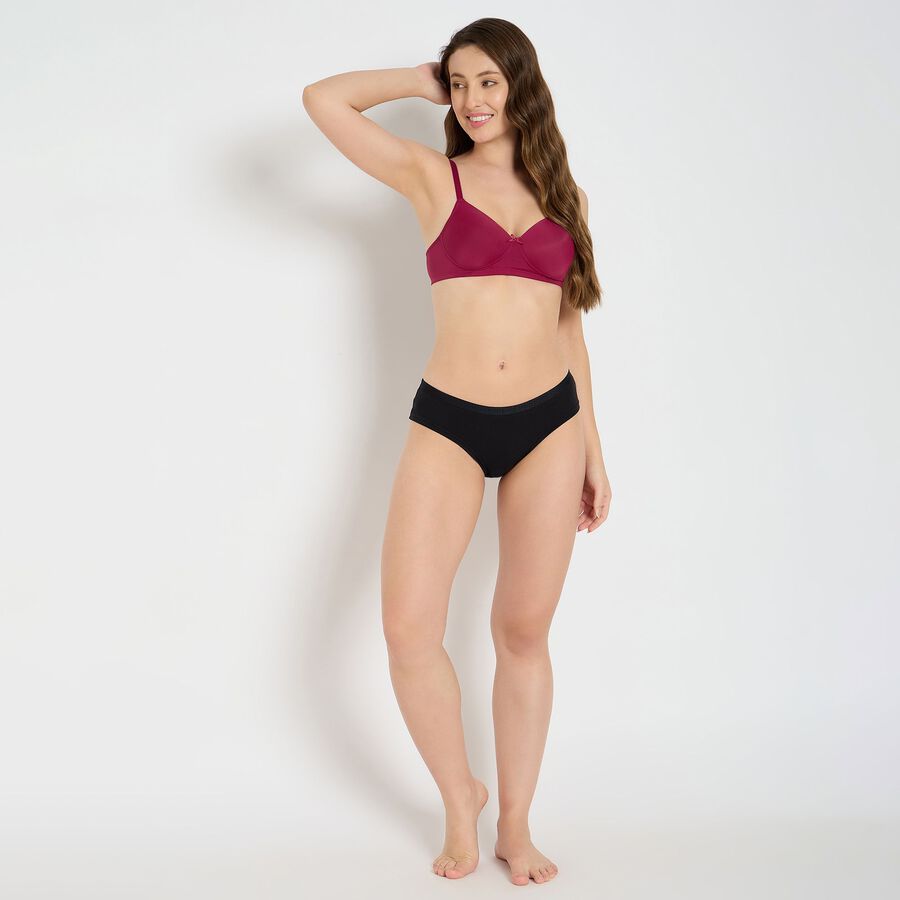 Ladies' Bra, वाइन, large image number null