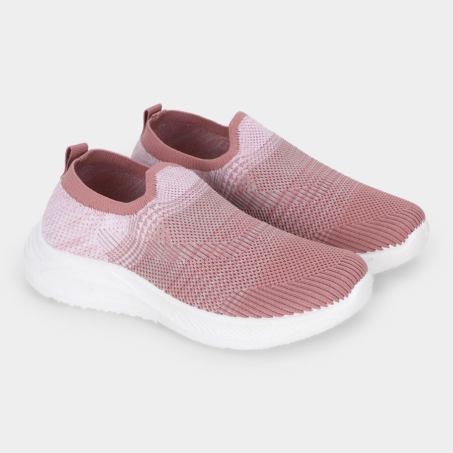 Women's Pink Slip-On Sneakers, गुलाबी, large