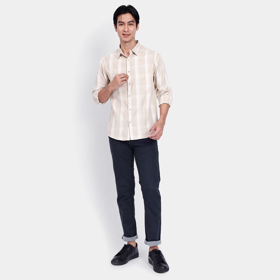 Men's Casual Shirt, Beige, large image number null
