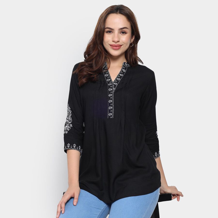 Ladies' Kurti, काला, large image number null