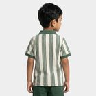 Boys Olive Round Neck Casual Half Sleeve T-Shirt, Olive, small