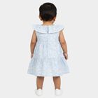 Infants' Blue Floral Print Tiered Sleeveless Frock, Light Blue, small