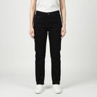 Women's Black Slim Fit Stretchable Jeans, Black, small