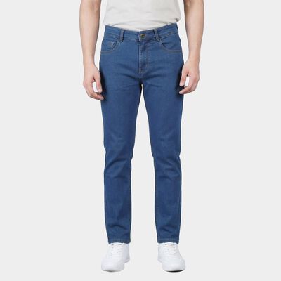 Men's Navy Blue Slim Fit Washed Jeans