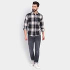 Men's 100% Cotton Casual Shirt&nbsp;&nbsp;, काला, small