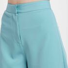Solid High Rise Trousers, Light Blue, small image number null