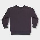 Boys Charcoal Crew Neck Casual Sweatshirt, चारकोल, small image number null