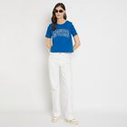 Ladies' Round Neck T-Shirt , Blue, small image number null