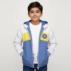 Boys Bright Yellow Hooded Casual Jacket, पीला, small image number null