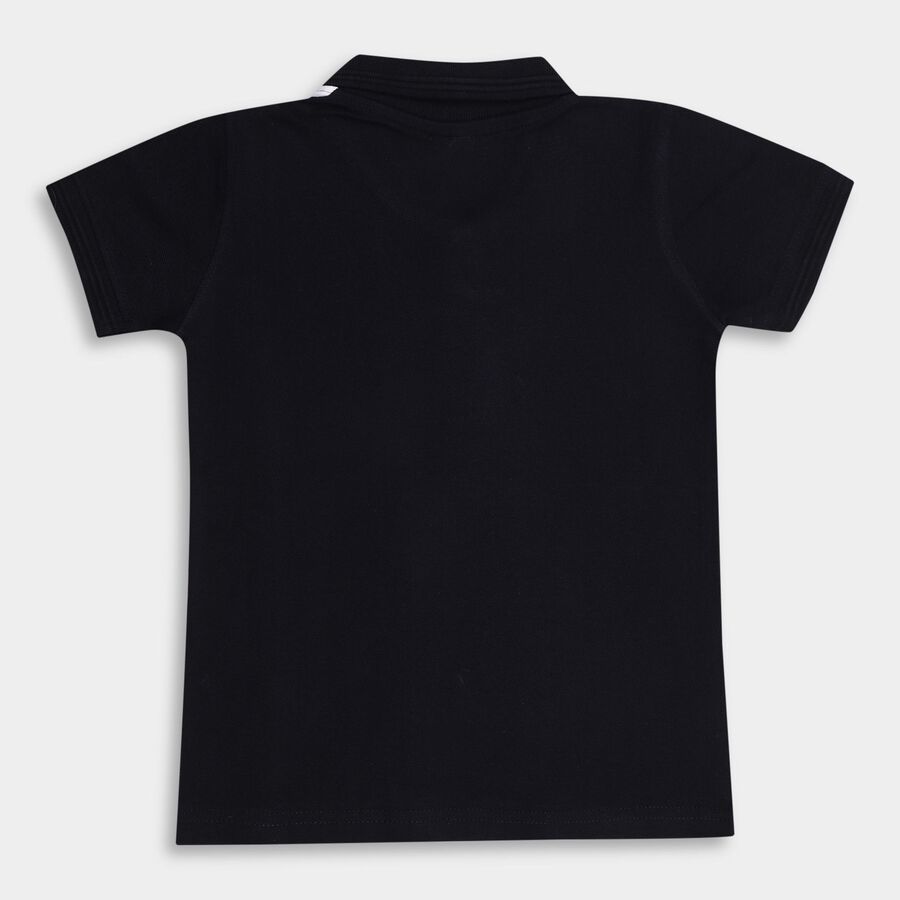 Boys' 100% Cotton Half Sleeves T-Shirt , Navy Blue, large image number null