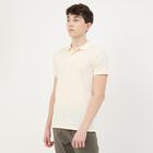 Men's Off White Polo Neck Classic T-Shirt, Off White, small