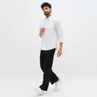 Men's Snow White Cotton Button-Down Classic Casual Shirt, सफ़ेद, small image number null