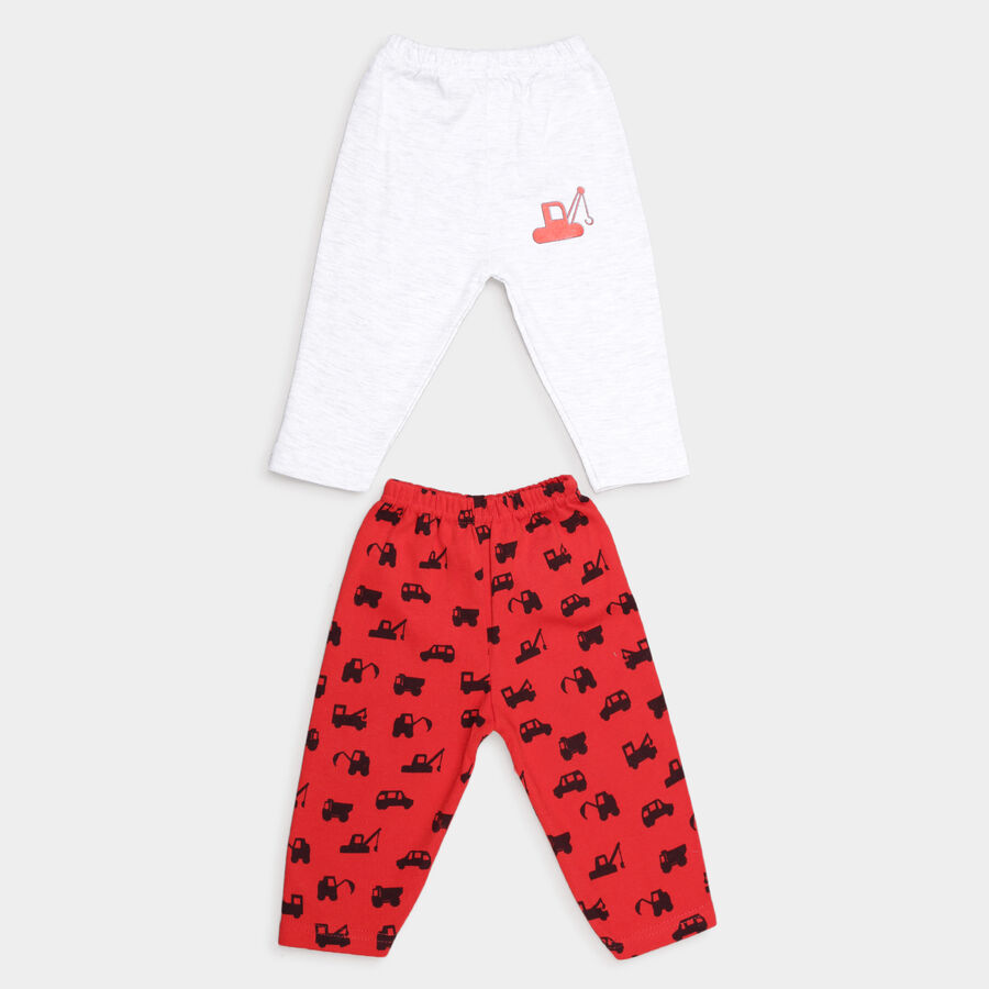 Infants Cotton Printed Pyjama, Red, large image number null
