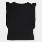 Girls' 100% Cotton T-Shirt , Black, small image number null