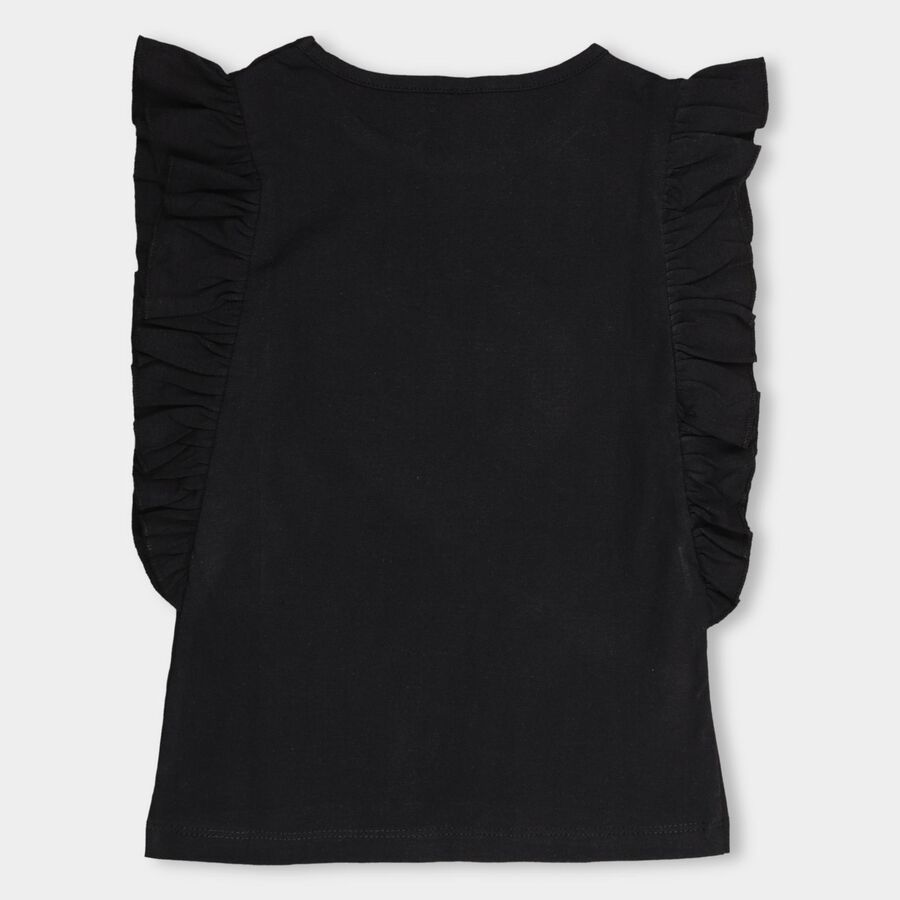 Girls' 100% Cotton T-Shirt , Black, large image number null